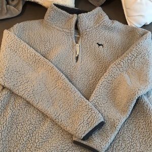 Fuzzy pullover sweatshirt